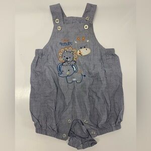 Charming Kids Gray Animal Overalls
